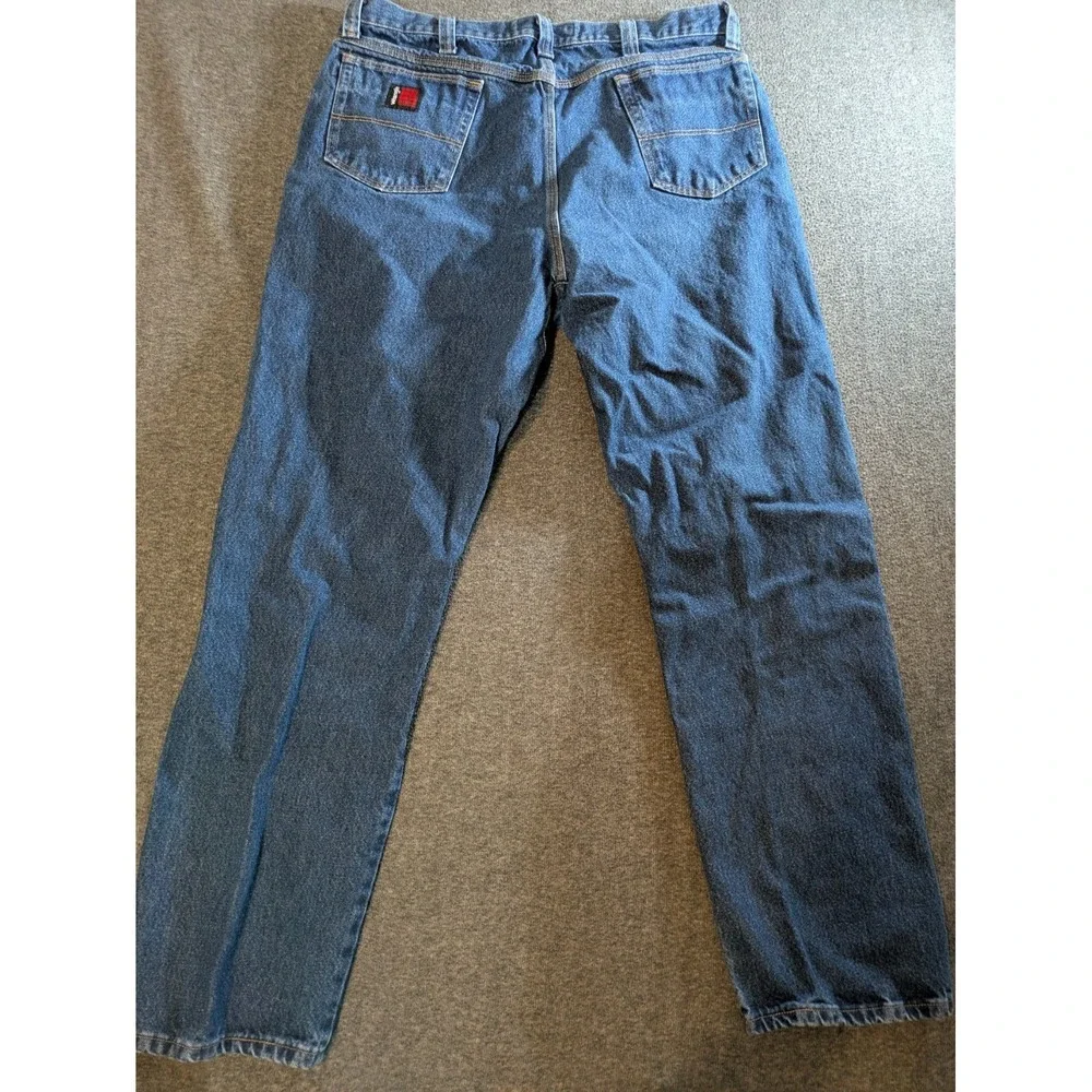 Wrangler Riggs Pants Mens 40X34 Blue Denim Carpenter Workwear‎ 100% Cotton